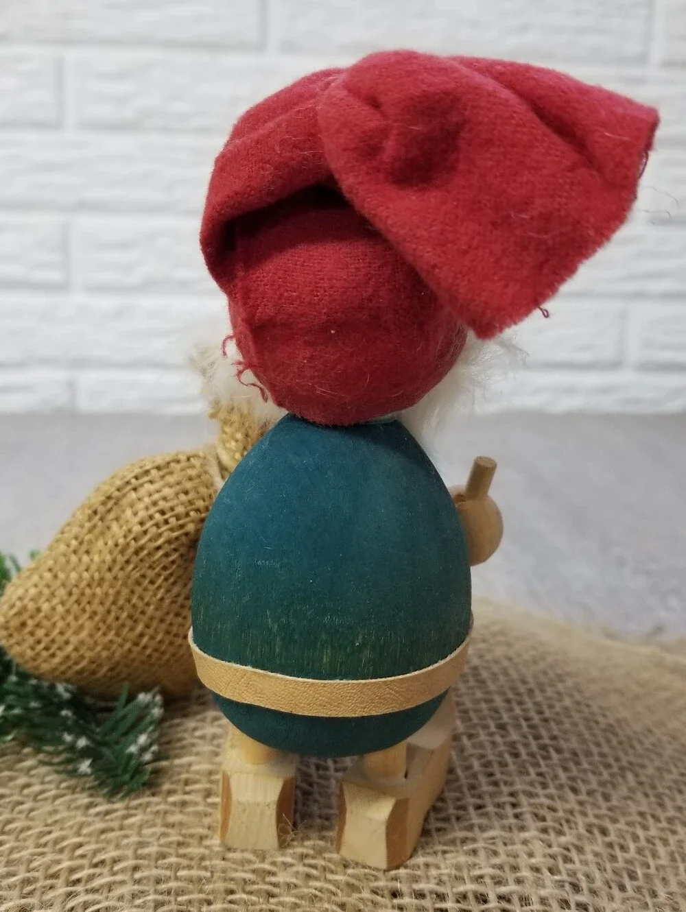 Vintage Wooden Gnome